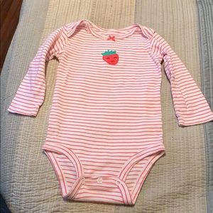 Carters pink stripped onesie